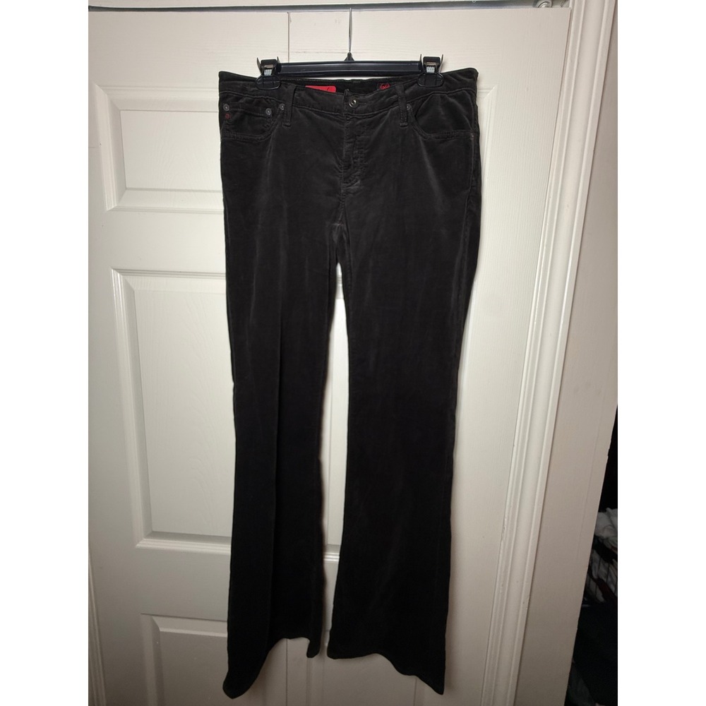 AG Adriano Goldschmied The Angel Corduroy Bootcut Pants Grey Womens 31R USA